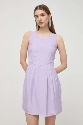 Armani Exchange sukienka kolor fioletowy mini dopasowana 3DYA66 YN9RZ