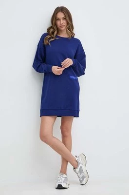 Armani Exchange sukienka kolor niebieski mini oversize