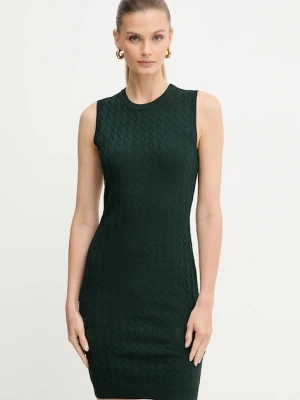 Armani Exchange sukienka kolor zielony mini dopasowana 8NYA9A YMH6Z