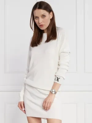 Armani Exchange Sukienka Vestito | z dodatkiem wełny