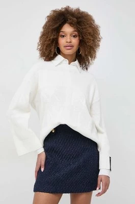 Armani Exchange sweter bawełniany kolor biały 3DYM1A YMZ1Z