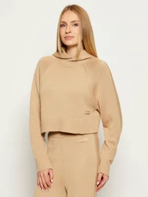 Armani Exchange Sweter | Cropped Fit | z dodatkiem wełny