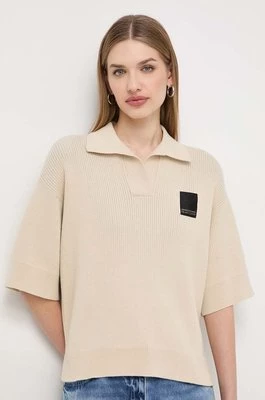 Armani Exchange sweter damski kolor beżowy lekki 3DYM1M YM1NZ
