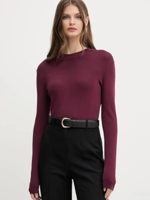 Armani Exchange sweter damski kolor bordowy lekki XW000763 AF10352