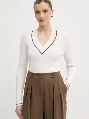 Armani Exchange sweter damski z wiskozy beżowy