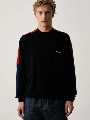Armani Exchange sweter męski bawełniany granatowy