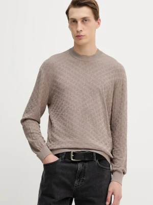 Armani Exchange sweter męski kolor brązowy lekki XM001316 AF10454