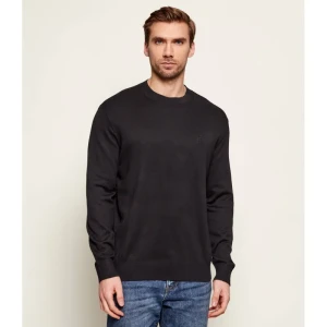 Armani Exchange Sweter | Regular Fit | z dodatkiem jedwabiu