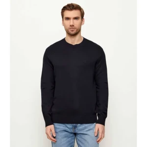 Armani Exchange Sweter | Regular Fit | z dodatkiem jedwabiu