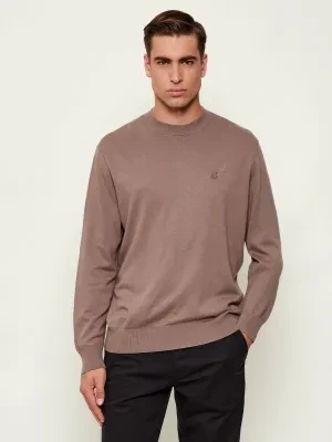 Armani Exchange Sweter | Regular Fit | z dodatkiem jedwabiu