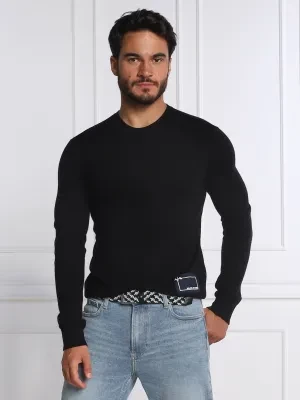 Armani Exchange Sweter | Regular Fit | z dodatkiem wełny