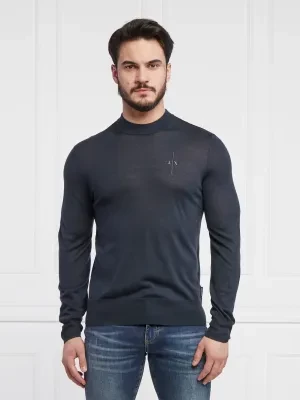 Armani Exchange Sweter | Slim Fit | z dodatkiem wełny