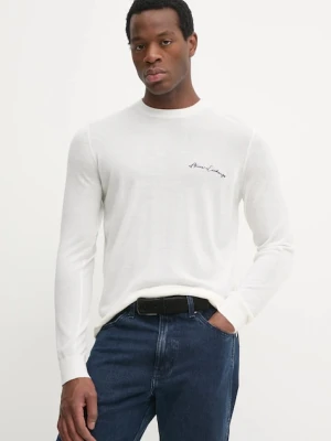 Armani Exchange sweter wełniany beżowy