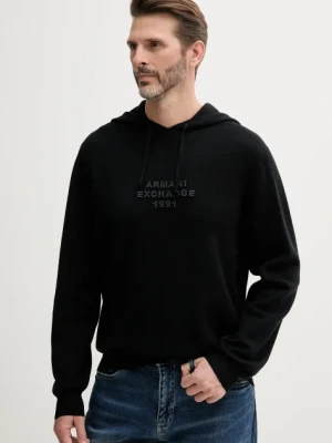 Armani Exchange sweter wełniany męski kolor granatowy XM000694 AF11982