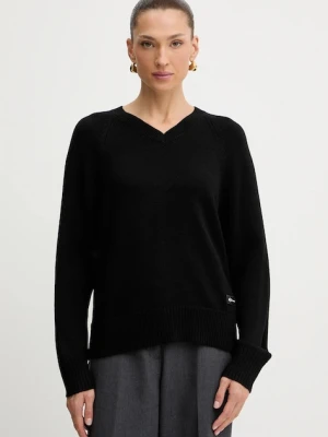 Armani Exchange sweter z dodatkiem wełny damski kolor czarny lekki XW001335 AF13774