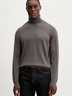 Armani Exchange sweter z dodatkiem wełny kolor brązowy z golferm XM000900 AF11982