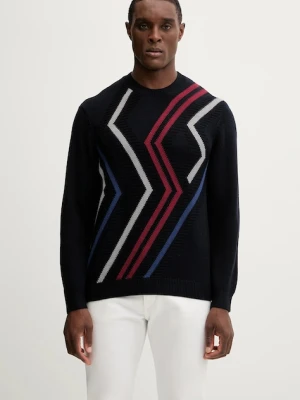 Armani Exchange sweter z dodatkiem wełny męski kolor granatowy XM001323 AF13776