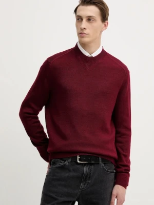 Armani Exchange sweter z domieszką wełny męski kolor bordowy XM001916 AF14008