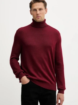 Armani Exchange sweter z domieszką wełny męski kolor bordowy z golferm XM001917 AF14008