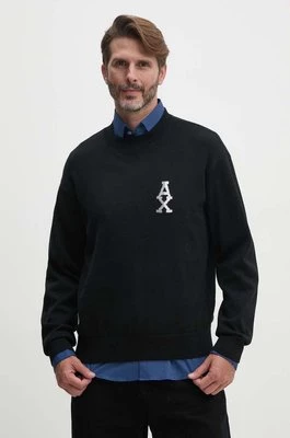 Armani Exchange sweter z domieszką wełny męski kolor czarny 6DZM6H ZM5BZ