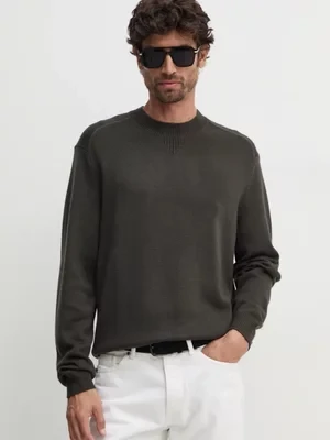 Armani Exchange sweter z domieszką wełny męski kolor zielony 6DZM1F ZM1LZ