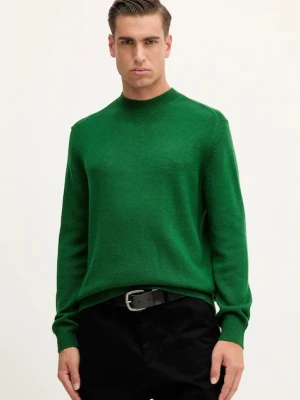 Armani Exchange sweter z domieszką wełny męski kolor zielony XM001916 AF14008
