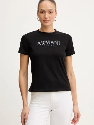 Armani Exchange t-shirt bawełniany czarny