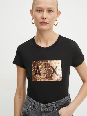 Armani Exchange t-shirt bawełniany czarny