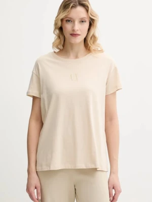 Armani Exchange t-shirt bawełniany beżowy
