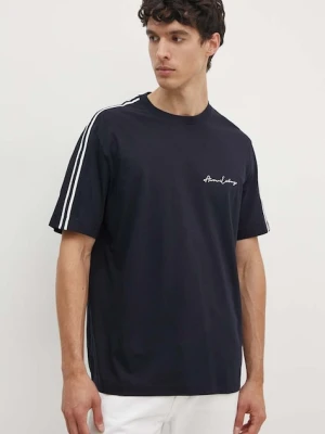 Armani Exchange t-shirt bawełniany granatowy