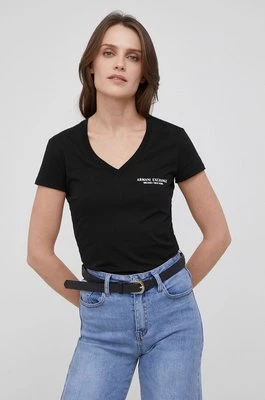 Armani Exchange T-shirt bawełniany 8NYT81.YJG3Z.NOS kolor czarny