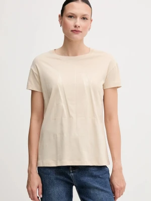 Armani Exchange t-shirt bawełniany beżowy