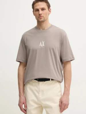 Armani Exchange t-shirt bawełniany beżowy