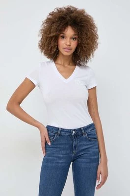 Armani Exchange t-shirt bawełniany damski kolor biały 3DYT03 YJ3RZ