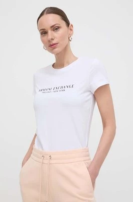 Armani Exchange t-shirt bawełniany damski kolor biały 8NYTAB YJG3Z NOS
