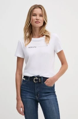 Armani Exchange t-shirt bawełniany damski kolor biały 6DYT12 YJG3Z