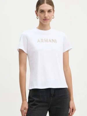 Armani Exchange t-shirt bawełniany damski kolor biały 6DYT36 YJ7VZ