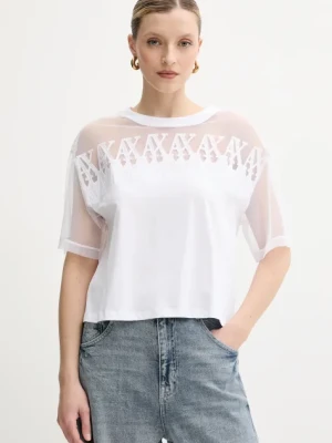 Armani Exchange t-shirt bawełniany damski kolor biały XW000516 AF10359