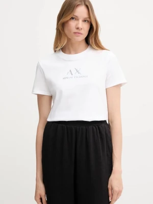 Armani Exchange t-shirt bawełniany damski kolor biały XW001345 AF16356