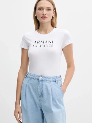 Armani Exchange t-shirt bawełniany damski kolor biały XW001357 AF10356