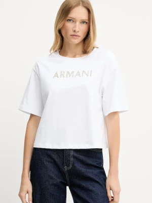 Armani Exchange t-shirt bawełniany damski kolor biały XW001364 AF15085