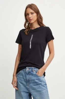 Armani Exchange t-shirt bawełniany damski kolor czarny 3DYT02 YJ16Z