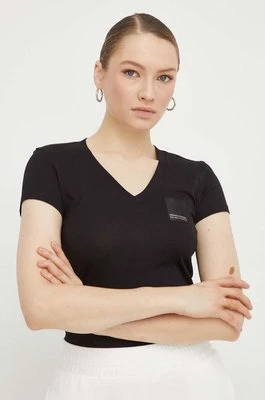 Armani Exchange t-shirt bawełniany damski kolor czarny 3DYT35 YJ3RZ