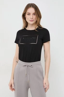 Armani Exchange t-shirt bawełniany damski kolor czarny 3DYT59 YJ3RZ