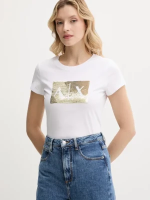Armani Exchange t-shirt bawełniany damski kolor czarny