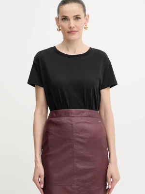 Armani Exchange t-shirt bawełniany damski kolor czarny XW001356 AF10356