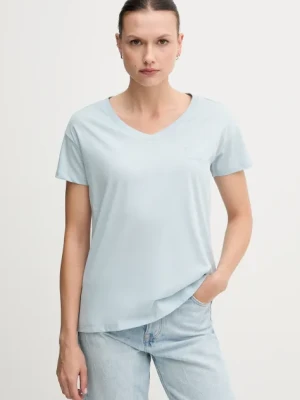 Armani Exchange t-shirt bawełniany damski kolor niebieski XW000531 AF10359