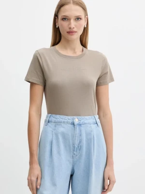Armani Exchange t-shirt bawełniany damski kolor zielony XW001366 AF10356