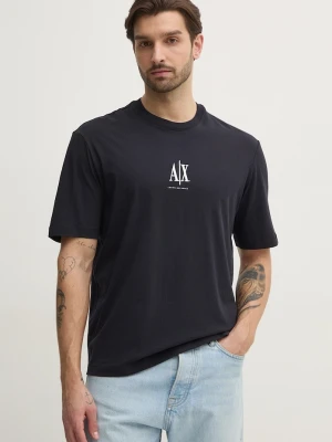 Armani Exchange t-shirt bawełniany granatowy