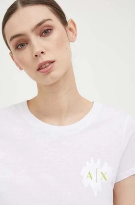 Armani Exchange t-shirt bawełniany kolor biały